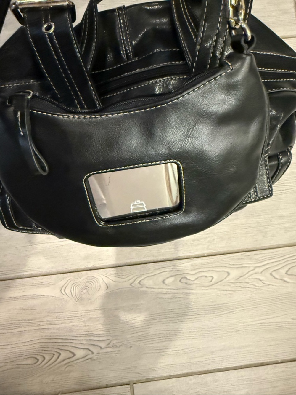 Y2k Kathy Vanzeeland for Nine West Faux  Leather Shoulder Bag with Front Pockets - Picture 12 of 16